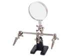 Magnifying glass third hand soldering tool holder