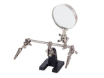 Magnifying glass third hand soldering tool holder