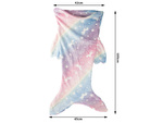 Mermaid tail blanket blanket sleeping bag warm luminous for girls soft horse