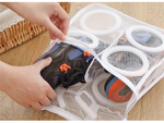 Mesh pouch for washing children's shoes with zipper capacious