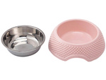 Metal dog bowl with removable insert 350ml