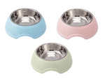 Metal dog bowl with removable insert 350ml