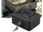 Metal money box safe key documents