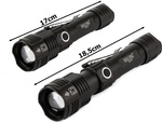 Military tactical bailong led torch zoom