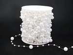 Pearl white chandelier pearls christmas tree chain beads spool 10mm 5m