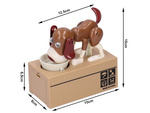 Piggy bank dog eats coins interactive vending machine safe deposit box large