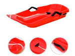 Plastic slide sled with backrest with brakes and pull cord