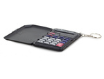 Pocket calculator 8 digit key ring folding case