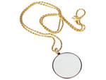 Reading glass gold neck 5x elegant