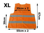 Reflective safety waistcoat orange