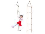 Rope ladder wooden garden swing