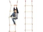 Rope ladder wooden garden swing