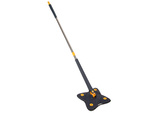 Rotary flat mop for floor cleaning with wringer hygienic