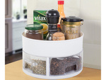 Rotating organiser for kitchen drawer container