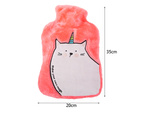 Rubber thermofor in a cover water heater plush cat for children