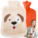 Rubber water bottle warmer plush doggy for children