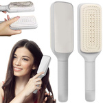 Self-cleaning hair brush for combing anti-static combing