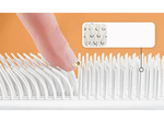 Self-cleaning hair brush for combing anti-static combing