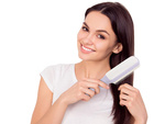 Self-cleaning hair brush for combing anti-static combing