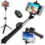 Selfie holder stich tripod pole remote control