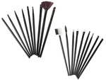 Set of 24 professional make-up brushes case