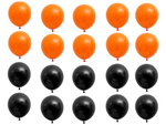 Set of halloween balloons black orange 20pcs