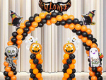 Set of halloween balloons black orange 20pcs