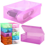 Shoebox shoebox organiser multicoloured transparent 10pcs