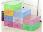 Shoebox shoebox organiser multicoloured transparent 10pcs