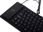 Silicone rubber keyboard black usb noiseless