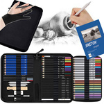 Sketching drawing colouring set professional artistic 74el