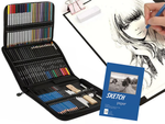 Sketching drawing colouring set professional artistic 74el