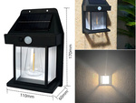 Solar lamp with twilight movement sensor 3 modes waterproof 600lm