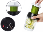 Spiral sharpener vegetable shredder container