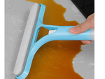 Squeegee window washer with washer brush cab spray