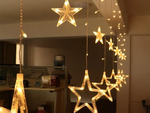 Star garland lights light curtain 138 led outdoor warm colour