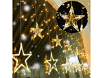 Star garland lights light curtain 138 led outdoor warm colour