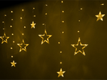 Star garland lights light curtain 138 led outdoor warm colour