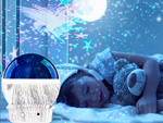 Star led rotating night light projector