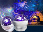 Star led rotating night light projector