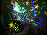 Star led rotating night light projector