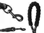 Strong dog rope leash with handle reflector