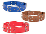 Studded dog collar eco leather adjustable xl