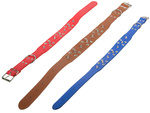 Studded dog collar eco leather adjustable xl