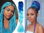 Synthetic hair for colour ombre braids