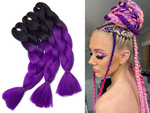 Synthetic hair for colour ombre braids