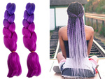 Synthetic hair for colour ombre braids