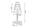 Table lamp led crystal rgb usb remote control