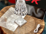 Table lamp led crystal rgb usb remote control