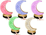 Table lamp moon crystal led rgb usb